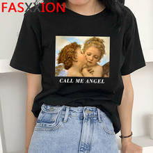 Camiseta estilo vintage angels, camiseta feminina da moda estilo harajuku ullzang, verão 90s, nova estética 2024 - compre barato