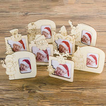 Wooden Christmas Photo Frame Mini Modern Picture Display Holder Tabletop Decoration 2024 - buy cheap