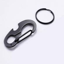 2021New3 in1Carabiner Keychain Hook Outdoor Stainless Steel Carabiner Cap Driver Bottle Opener Keychain Ring Climbing Accessorie 2024 - buy cheap