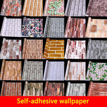 Papel de parede auto-adesivo em pvc com estampa de parede de tijolo, pedra, para decoração de casa, sala de estar, quarto, 10m 2024 - compre barato