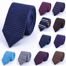New Skinny Knitted Tie Casual Necktie Groomsmen Wedding Necktie 6 Cm Skinny Tie Gravatas Cravats Accessories  Gifts for Men 2024 - buy cheap
