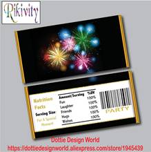 Fireworks Wedding Themed Candy Bar Hershey Chocolate Wraps Stickers Wine Water Bottle Labels Baby Shower Birthday Decoration 2024 - buy cheap
