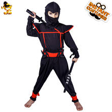 Boys Ninja Costumes for Kids Warrior Outfits Halloween Cosplay Costumes School Activity Black Jumpsuit 2024 - buy cheap