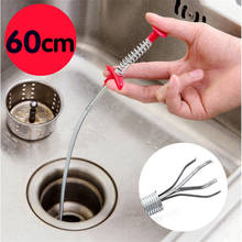 Drain Snake, Drain Cleaner Sticks Clog Remover Cleaning Tools 23.6 Inch Spring Pipe Dredging Tools Household for Kitchen Sink 2024 - buy cheap