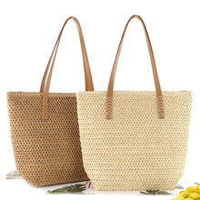 Woven color woven bag fashion one-shoulder straw woven bag leisure women bag beach bag 2024 - buy cheap