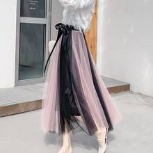 Falda de tul de colores para mujer, faldas plisadas de retazos informales, elegantes, de cintura alta, 2020 2024 - compra barato