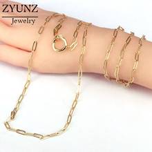 5PCS, Gold Color Minimalist Chain Necklace Making Jewelry Accessories 2024 - buy cheap