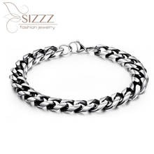 SIZZZ-pulsera y brazaletes de acero inoxidable para hombre, accesorios con personalidad europea y americana, venta directa de fábrica, 2019 2024 - compra barato