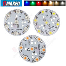 7 w de alta potência led espectro completo branco quente branco verde azul vermelho profundo 660nm azul real ir uv com 20mm preto estrela pcb