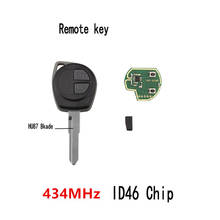 Автомобильный Дистанционный ключ подходит для SUZUKI SWIFT SX4 ALTO VITARA IGNIS JIMNY Splash 434 МГц ID46 чип 2024 - купить недорого