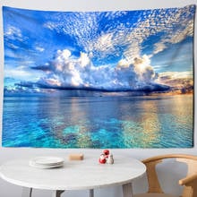 Beautiful Natural Forest Printed Large Wall Tapestry Sea View Hippie Wall Hanging Bohemian Wall Tapestries Mandala Wall Decor 2024 - buy cheap