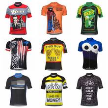 Hirbgod novos homens camisa de ciclismo topos verão manga curta camisa da bicicleta wear camisa da equipe ciclismo roupas maillot 2024 - compre barato