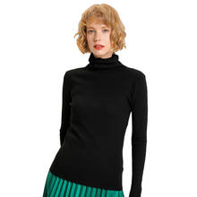 Suéteres de punto para mujer, Jersey ajustado coreano, cuello alto, cálido, otoño e invierno, 2020 2024 - compra barato