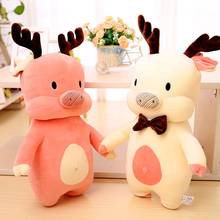 New Arrival Christmas Elk Pig Plush Toy for Baby Kids Playmate Soft Stuffed Animal Pig Toy Gifts for Kids Children Birthday 2024 - buy cheap