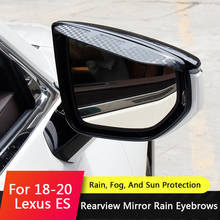 QHCP-parasol para espejo retrovisor, protector contra la lluvia, cejas, protector de agua apto para Lexus ES200, 260, 300H, 2018, 2019, 2020 2024 - compra barato