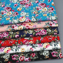 1 meter X 1.47 meter Natural Dress Material Children Rose Print Cotton Fabric Poplin 2024 - buy cheap
