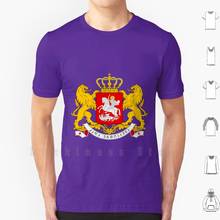 Georgia ( Coat Of Arms ) T Shirt DIY Cotton Big Size 6xl Georgia Sakartvelo Caucasus Region Eurasia Europe European Georgian 2024 - buy cheap