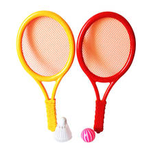 Новинка, 1 комплект, теннисная детская двойная Теннисная ракетка, набор для занятий спортом на открытом воздухе, мини ракетка для бадминтона Voor Kinderen Strand Rack toys 2024 - купить недорого