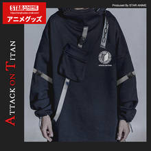 Sudadera con capucha de Anime de ataque a los Titanes para hombre y mujer, abrigo informal de Levi Ackerman, no Jiyuu Tsubasa, color negro, Unisex 2024 - compra barato