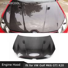 For Volkswagen VW Golf 6 VI MK6 GTI R20 2010-2013 Car Bonnet Cap Carbon Fiber Front Engine Hood Air Vent Cover Car Styling 2024 - buy cheap