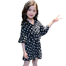 Dresses For Girls Dot Pattern Dress For Girls 2021 Party Dress For Children Summer Children's Clothing 6 8 10 12 14 2024 - buy cheap