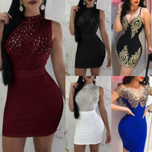 US Sexy-Women-Sleeveless-Bandage-Bodycon-Evening-Party-Cocktail-Club-Mini-Dress 2024 - buy cheap