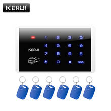 KERUI K16 RFID Touch Keypad For Wireless PSTN GSM 433MHz ASK Alarm System Burglar Access Control System Wireless Password Keypad 2024 - buy cheap