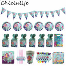 Chicinlife-decoração para festa, utensílios de mesa, pratos, copos, guardanapo, canudo, faixa para doces, chá de bebê, aniversário 2024 - compre barato