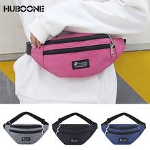 HUBOONE Men Waist Bag Women Fanny Pack Black Grey Travel Waist Bag Packs Belt Bag Purse Mobile Phone Zip Belt Pouch Chest Bags 2024 - buy cheap