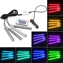 4pcs Car RGB LED Strip Light LED Strip Colors for toyota skoda octavia a5 lancer x nissan volkswagen skoda octavia a7 mercedes 2024 - buy cheap