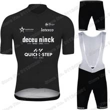 QUICK STEP-Conjunto de ropa de ciclismo para hombre, Conjunto de camiseta y pantalones cortos con tirantes para bicicleta de montaña y carretera, color negro, para verano, 2021 2024 - compra barato