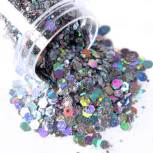 Holographic Chunky Glitter For Nails Art Decoration Mix Laser Hexagon Shape Sparkly 3D Holo Sequins Accessories  nail art decor 2024 - buy cheap