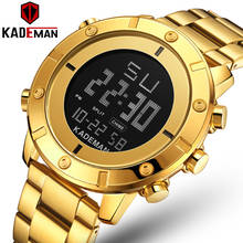 Gold Men Watch Top Luxury Brand Man Military Sport Quartz Wrist Watches 316L Stainless Steel LED Digital Clock Relogio Masculino 2024 - buy cheap
