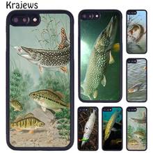 Krajews Pike Fish Fishing Bait Phone Case For iPhone X XR XS 11 12 13 Pro MAX 5 6 6S 7 8 Plus Samsung Galaxy S8 S9 S10 2024 - buy cheap