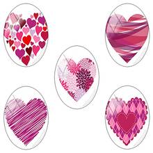 TAFREE s/lot valentine love heart photo Oval Glass Cabochon Beads Flatback Jewelry Finding For Brooch Necklace HR01 2024 - buy cheap
