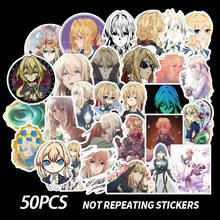 50pcs/pack Violet Evergarden Stickers for Luggage Laptop Decal Skateboard Stickers Moto Bicycle Car Guitar Fridge Sticker 2024 - buy cheap