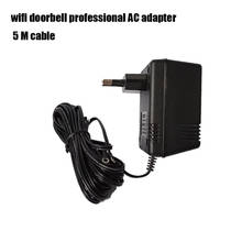 Adaptador de vídeo de campainha de wi-fi, adaptador ac profissional de tomada ue reino unido eua, cabo de 5 metros 18v 500ma 2024 - compre barato