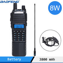Портативная рация Baofeng UV-82 Plus, 8 Вт, мощный аккумулятор 3800 мАч, разъем постоянного тока, UV82, двухсторонняя радиосвязь, тактическая антенна 771 2024 - купить недорого