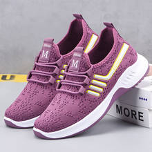 New lace-up women casual running shoes light comfortable sports shoes women Breathable Mesh Summer Knitted flat shoes 2024 - buy cheap