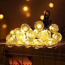 New 30/50LEDS Crystal ball Solar Power Lamp LED String Fairy Lights Solar Garlands Garden Christmas Decor For Outdoor 2024 - buy cheap