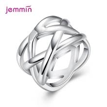 New Fashion Women Lady 925 Sterling Silver Fishnet Rings For Wedding/Engagement Party Jewelry Wholesale Retail 2024 - buy cheap