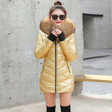 2020 Winter new arrival down jacket women with a hood fashion style color Silver long winter for women women's jackets parkas 2024 - buy cheap