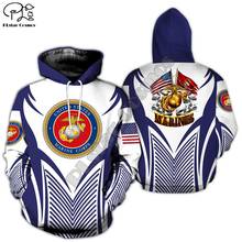 Men women US marine America flag 3d all over printed Hoodies unisex long sleeve Sweatshirts jacket pullover tracksuit 2024 - buy cheap