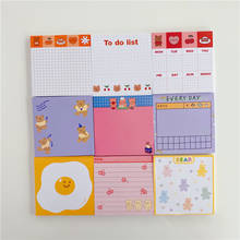 50 Sheets Korea Paper Joy Bear Planner Sticky Notes Kawaii Stationery Cute Memo Pad Notepad Office Leave Message Office Supplies 2024 - buy cheap