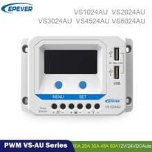 EPever PWM 60A45A30A20A10A Solar Charger Controller 12V 24V Auto Backlight LCD Solar Panel Regulator Dual USB ViewStar-AU Series 2024 - buy cheap