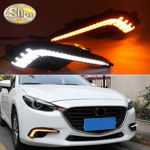 2PCS LED Daytime Running Light Dynamic Yellow Turn Signal 12V LED DRL Lamp Waterproof ABS For Mazda 3 2017 2018 Axela 2024 - buy cheap