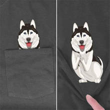 CLOOCL Black T-Shirt Fashion Brand Summer Pocket Dog 3D Printed T-shirt Men for Women Funny Cotton Tee Tops Drop Shipping 2024 - buy cheap