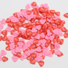 100g/Lot Love Heart Polymer Clay Wedding Decoration Sprinkles for Toy Decoration DIY Crafts Filler Accessories 2024 - buy cheap