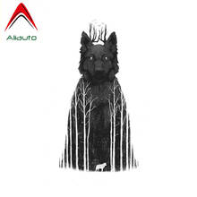 Aliauto Cool Creative Motorcycle Car Sticker Tribal Forest Wolf Decoration Sunscreen Waterproof Reflective Decal PVC,13cm*7cm 2024 - buy cheap