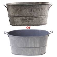 Garden Plant Pot Decorative Vintage Succulent planter Zinc coat Bucket Boxes Flo 2024 - buy cheap